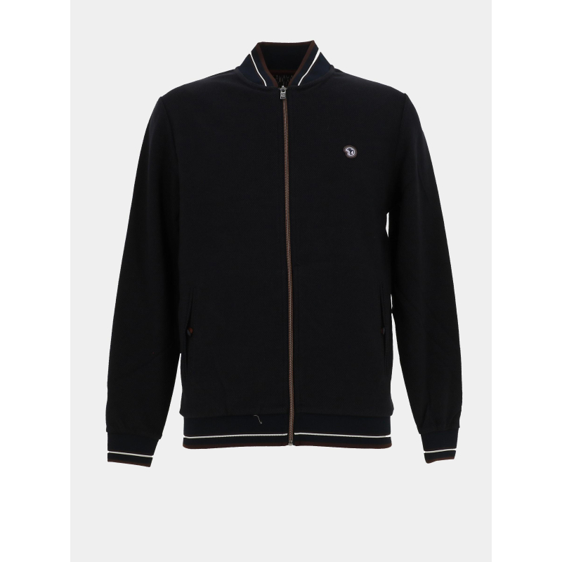 Gilet col teddy scoda bleu marine homme - Benson & Cherry