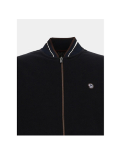 Gilet col teddy scoda bleu marine homme - Benson & Cherry