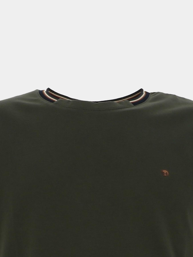 T-shirt uni tutin kaki homme - Benson & Cherry