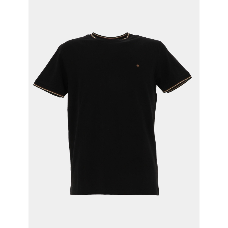 T-shirt uni tutin noir homme - Benson & Cherry