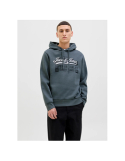 Sweat à capuche logo 25/26 gris homme - Jack & Jones