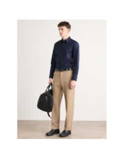 Chemise solid stretch slim bleu marine homme - Calvin Klein