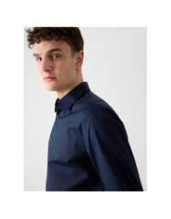 Chemise solid stretch slim bleu marine homme - Calvin Klein