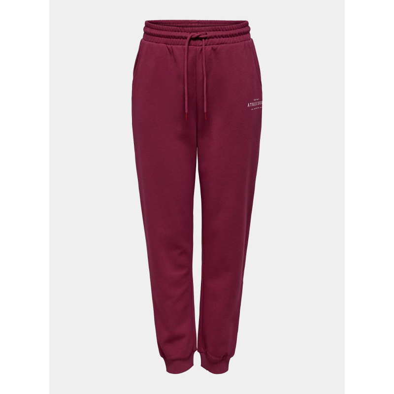 Jogging regular taille haute pica bordeaux femme - Only Play