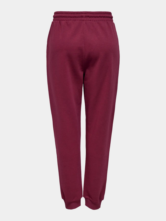 Jogging regular taille haute pica bordeaux femme - Only Play