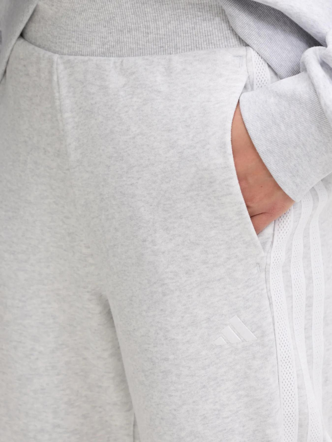 Jogging french terry logo gris chiné femme - Adidas