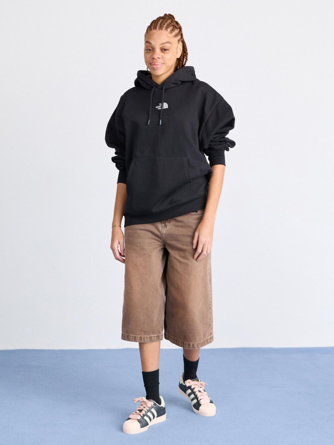 Sweat à capuche essential oversize noir femme - The North Face