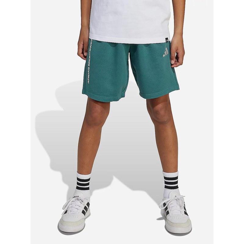 Short jogging french terry logo vert garçon - Adidas