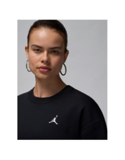 Sweat à col rond brooklyn fleece noir femme - Nike