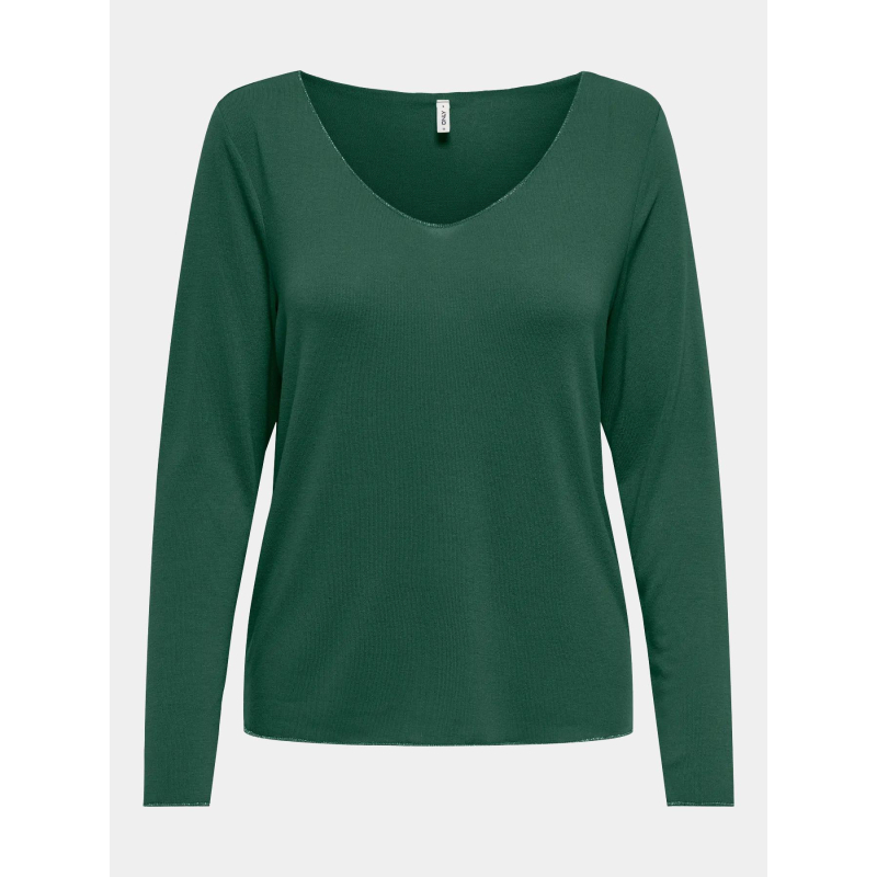 Pull fin uni hanna vert femme - Only