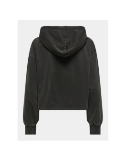 Sweat à capuche crop konny washed noir femme - Only