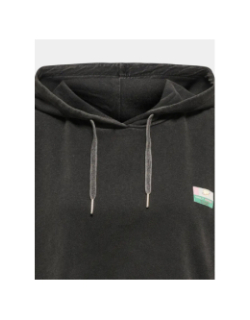 Sweat à capuche crop konny washed noir femme - Only