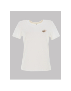 T-shirt cœurs lenna blanc femme - Only