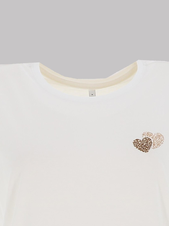 T-shirt cœurs lenna blanc femme - Only