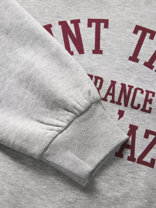 Sweat à col rond jxmerle st tropez gris femme - JJXX