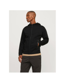Sweat à capuche zippé jcofusion noir homme - Jack & Jones