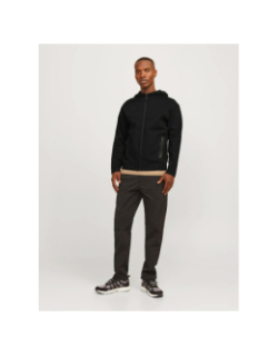 Sweat à capuche zippé jcofusion noir homme - Jack & Jones