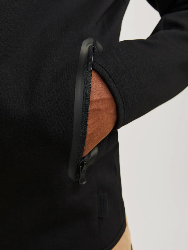 Sweat à capuche zippé jcofusion noir homme - Jack & Jones