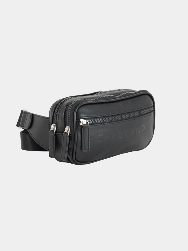 Sac banane à logo relief noir - Chabrand