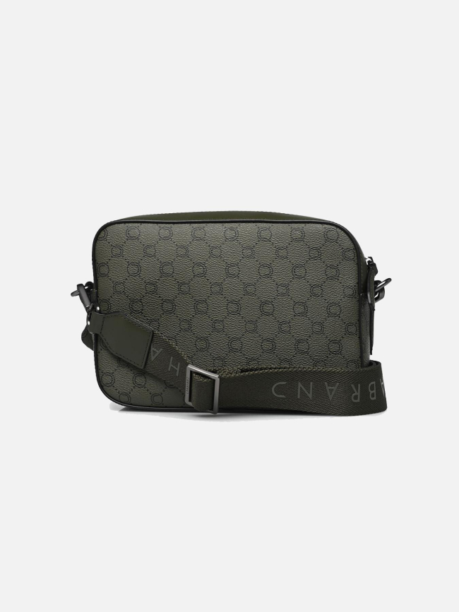 Sacoche imprimée simili-cuir kaki homme - Chabrand