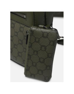 Sacoche imprimée simili-cuir kaki homme - Chabrand