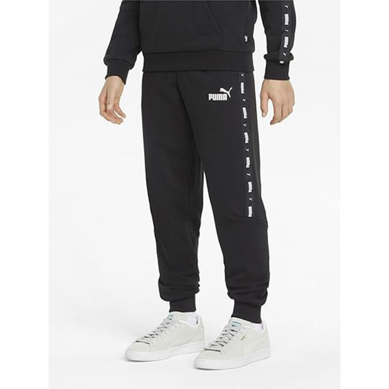 Pantalon jogging essential tape noir enfant - Puma