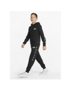 Pantalon jogging essential tape noir enfant - Puma