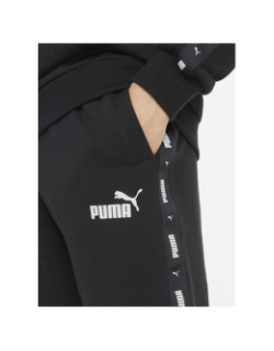 Pantalon jogging essential tape noir enfant - Puma