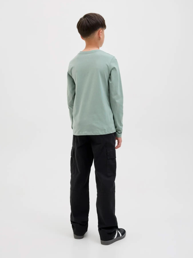 T-shirt à manches longues jjgeplas vert garçon - Jack & Jones