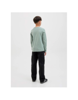 T-shirt à manches longues jjgeplas vert garçon - Jack & Jones