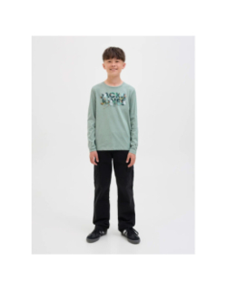 T-shirt à manches longues jjgeplas vert garçon - Jack & Jones