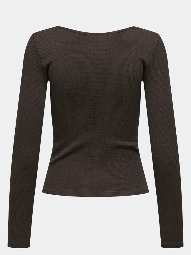 Top côtelé jaia life marron femme - Only Play