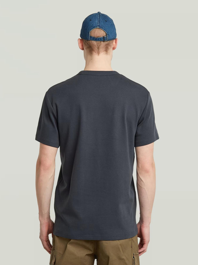 T-shirt uni nifous bleu homme - G Star