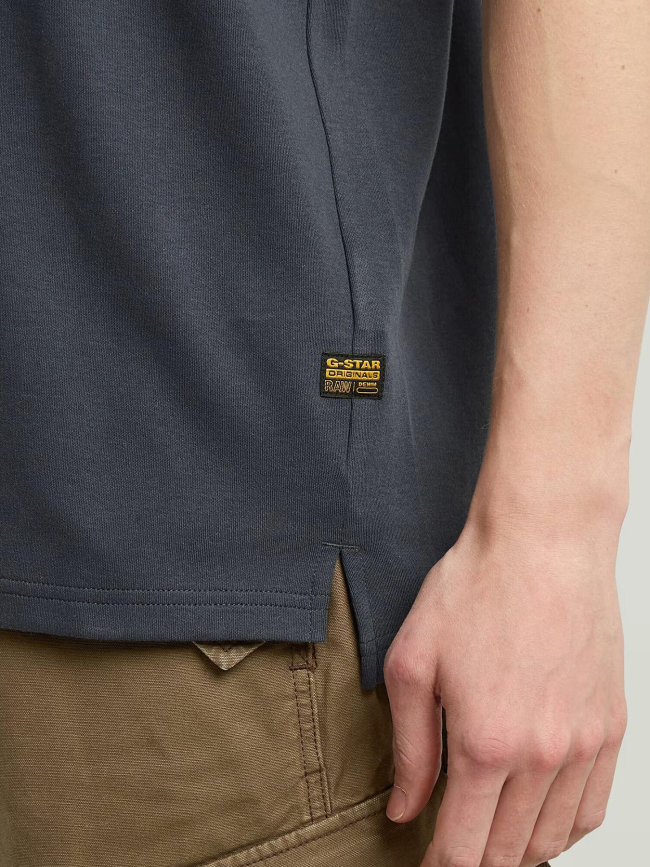 T-shirt uni nifous bleu homme - G Star