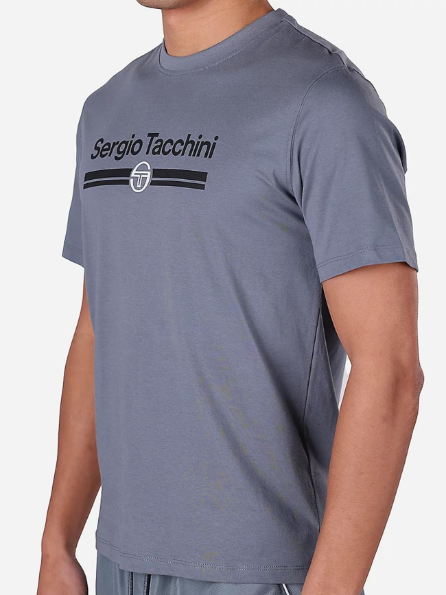 T-shirt à manches courtes marchio gris homme - Sergio Tacchini