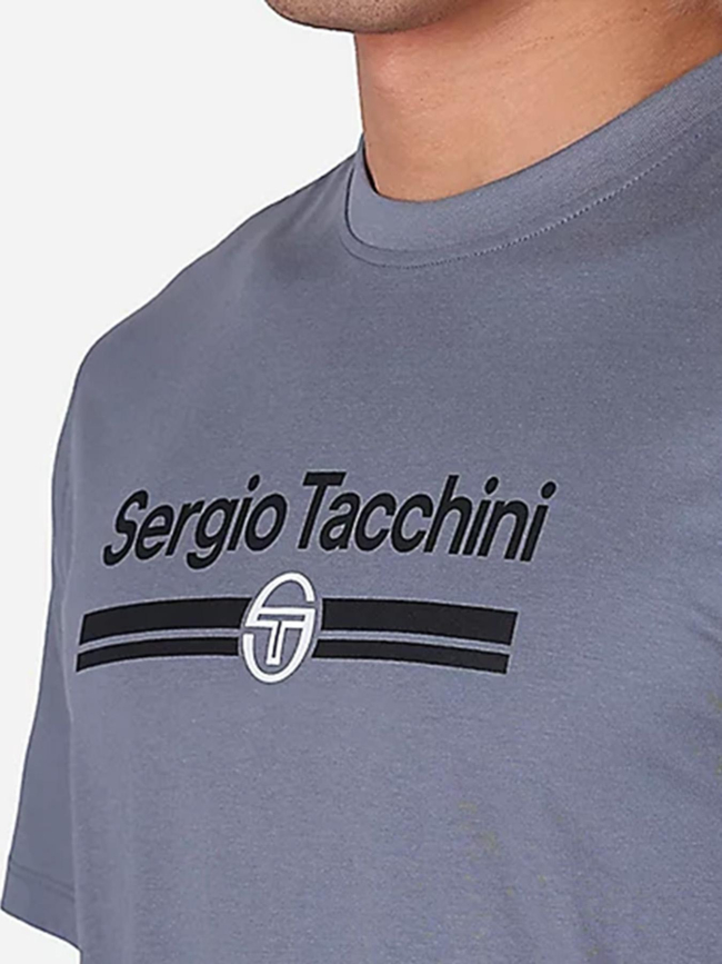 T-shirt à manches courtes marchio gris homme - Sergio Tacchini