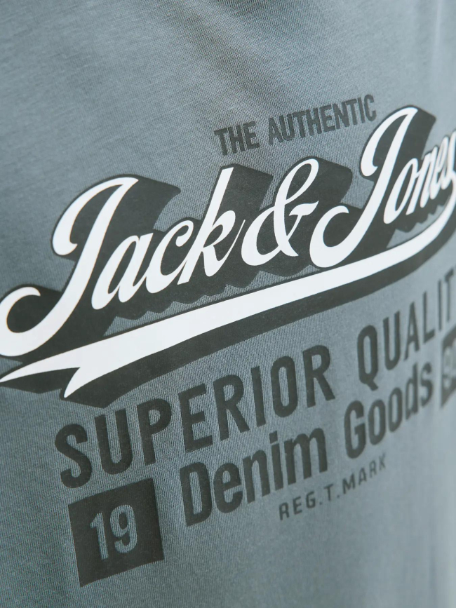 T-shirt à manches courtes jjelogo gris garçon - Jack & Jones