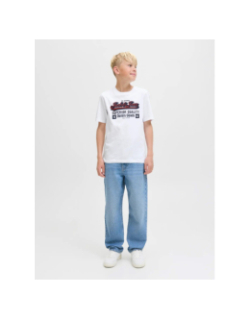 T-shirt à manches courtes jjelogo blanc garçon - Jack & Jones