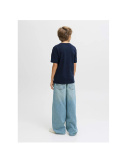 T-shirt à manches courtes jjelogo bleu marine garçon - Jack & Jones