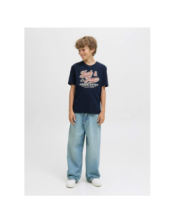 T-shirt à manches courtes jjelogo bleu marine garçon - Jack & Jones