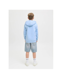 Sweat à capuche logo aw25 bleu garçon - Jack & Jones