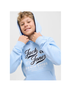 Sweat à capuche logo aw25 bleu garçon - Jack & Jones