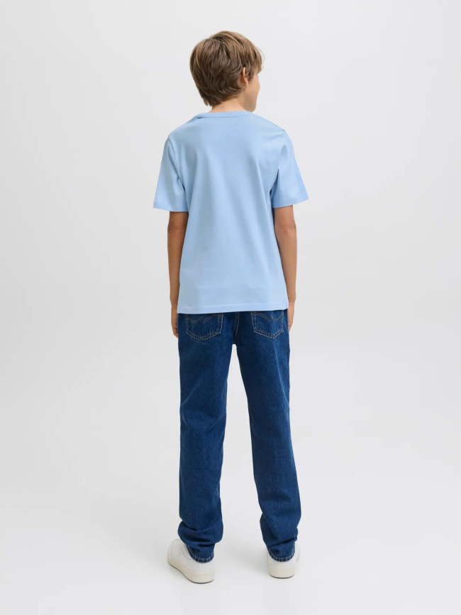 T-shirt à manches courtes jjelogo bleu garçon - Jack & Jones