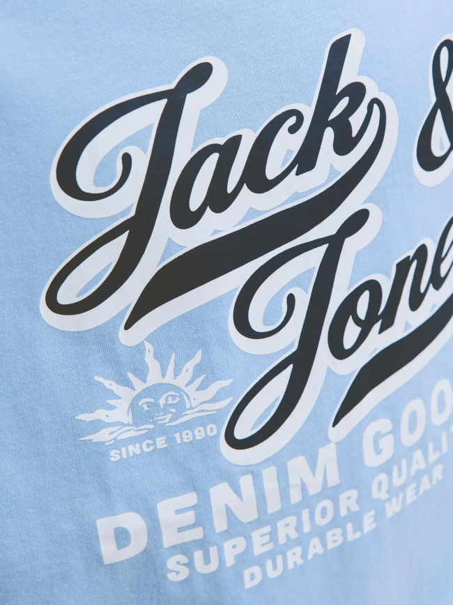 T-shirt à manches courtes jjelogo bleu garçon - Jack & Jones