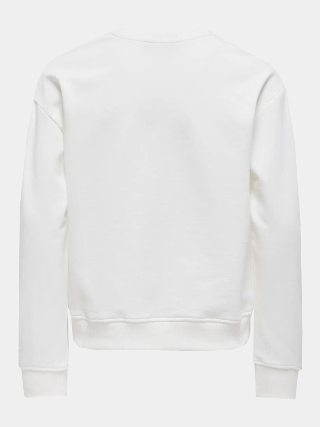 Sweat à col rond brillant kogruna los angeles blanc fille - Only