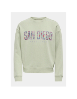 Sweat à col rond brillant kogruna san diego kaki fille - Only