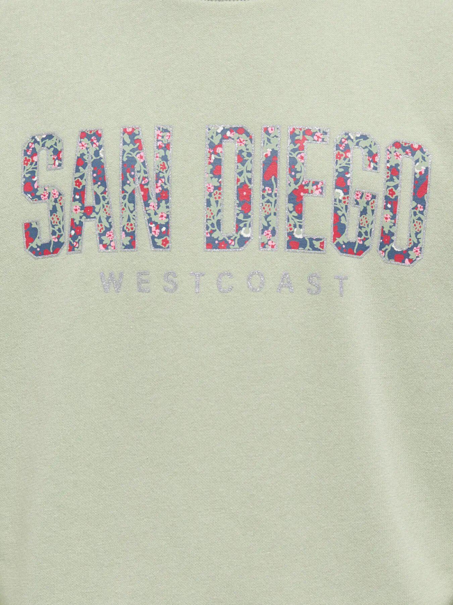 Sweat à col rond brillant kogruna san diego kaki fille - Only