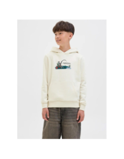 Sweat à capuche jorskull nature beige garçon - Jack & Jones