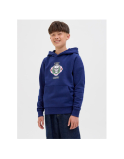 Sweat à capuche jorskull nature bleu marine garçon - Jack & Jones