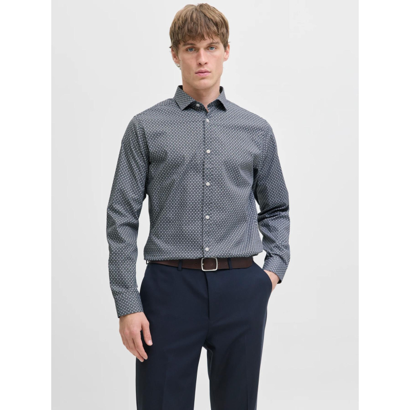 Chemise stretch à motifs imprimés bleu homme - Jack & Jones